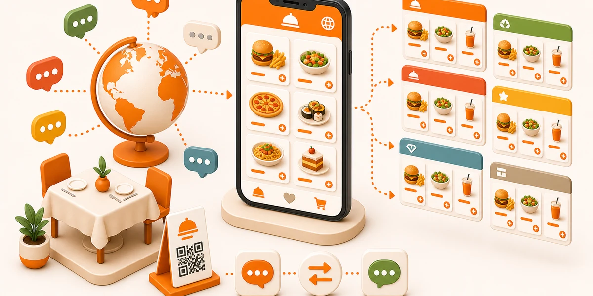 Multi-Language Digital Menus feature screenshot