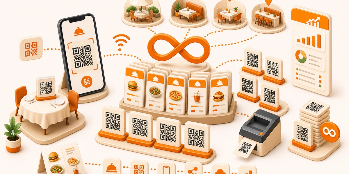 Unlimited QR Menus & Codes feature screenshot